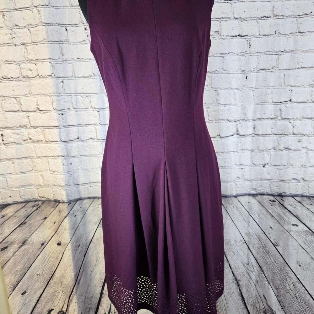 Calvin Klein Women's Sleeveless Purple Fit & Flare Midi Dress Size 4